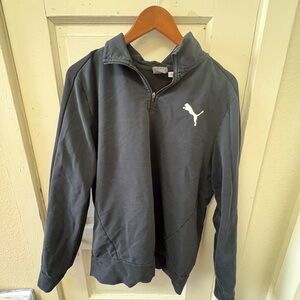 Puma Black Pullover Jacket with White Logo